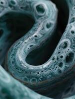 Intricate Swirling Patterns in Malachite Stone photo