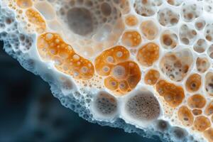 Closeup view of a honeycomb structure photo