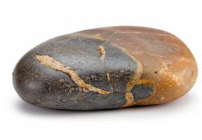 Smooth river rock with natural patterns photo