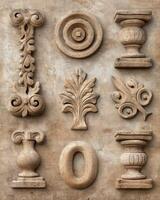 Ornate architectural details and decorative elements photo