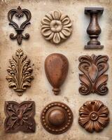 Decorative architectural elements and hardware photo