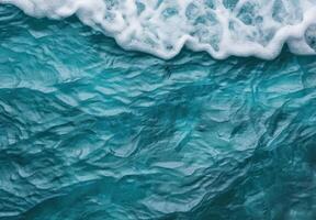Captivating waves and foam in the ocean photo