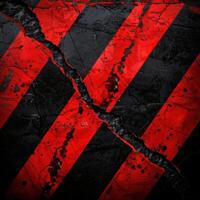 Grunge abstract background with red and black stripes photo