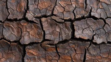 Closeup of cracked and weathered wood texture photo