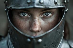 intense gaze of a focused athlete photo
