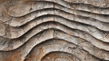 Weathered rock surface with intricate patterns photo