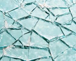 Shattered glass texture with abstract geometric pattern photo