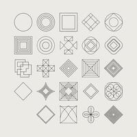 Geometric Frame and Line Patterns vector
