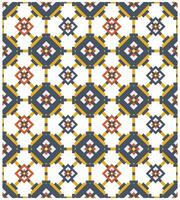 Seamless Geometric Print Pattern, A striking pattern composed of yellow, blue, and white squares, creating a visually appealing grid effect. vector