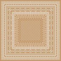 Square pattern scarf print featuring intricate designs inspired by traditional Celtic art, showcasing interwoven lines and shapes. vector