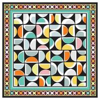 A vibrant abstract design featuring an array of shapes and lines in a kaleidoscope of colors. vector