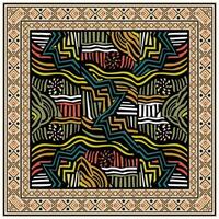 Vibrant, colorful pattern set against a striking black background, creating a bold and eye-catching visual contrast. vector