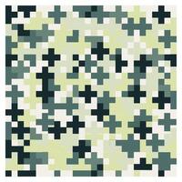 Abstract Camouflage Geometric Pixel Shape Seamless Print Pattern, both side repeat. vector