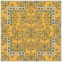 A square pattern scarf print featuring vibrant red and pink colors arranged in a visually appealing design. vector