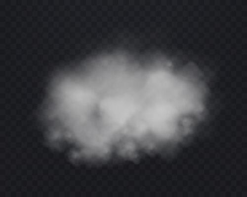 Realistic light white smoke or haze. Magic fog, vapor. illustration.