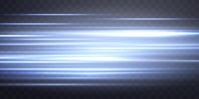 Speed rays, light neon flow, zoom in motion effect, blue glow speed lines, colorful light trails, perspective stripes. vector