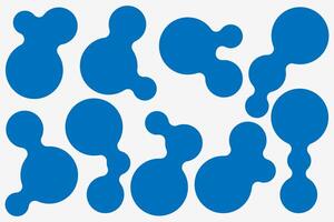 Connecting circles blob collection for any design element vector