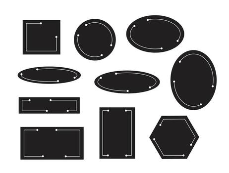 conjunto de sencillo geometría línea elementos vector