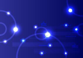 Hi-tech circle shapes abstract on blue background. Futuristic communication and connection concept. Cyberspace, digital innovation, computer algorithm. vector