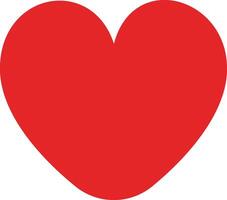 Valentine red heart icon. Heart shape Isolated on white background. Emoji flat illustration vector
