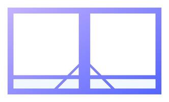Landscape frame for media player interface. Online stream futuristic technology style. vector