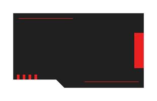 Futuristic element illustration. Colorful lower third overlay. vector