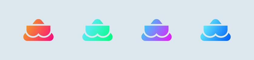 Fraud solid icon in gradient colors. Cyber signs illustration. vector