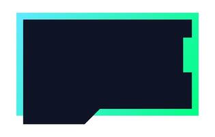 Landscape frame for media player interface. Online stream futuristic technology style. vector