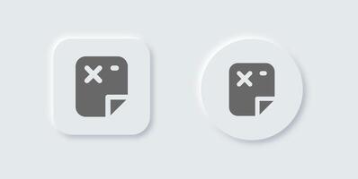 Quit solid icon in neomorphic design style. Arrow signs illustration. vector