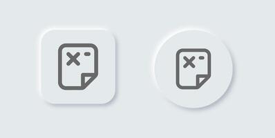 Quit line icon in neomorphic design style. Arrow signs illustration. vector