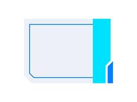 Futuristic element illustration. Colorful lower third overlay. vector