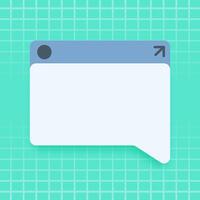 Speech bubble square background with copy space. Message banner illustration. vector