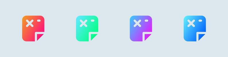 Quit solid icon in gradient colors. Arrow signs illustration. vector