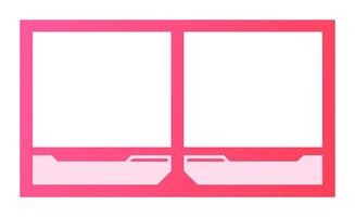 Landscape frame for media player interface. Online stream futuristic technology style. vector