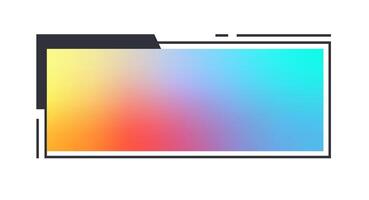 Futuristic element illustration. Colorful lower third overlay. vector
