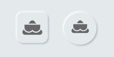 Fraud solid icon in neomorphic design style. Cyber signs illustration. vector