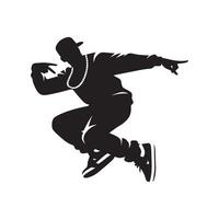 Hip Hop Dancer Performing Energetic and Artistic Choreography with Urban Creativity vector