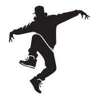 Dynamic Hip Hop Dance Routine Capturing Urban Style and Rhythmic Creativity on a Stage Performance vector