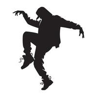 Hip Hop Dancer Delivering Artistic Choreography and Rhythmic Energy on a Vibrant Stage vector