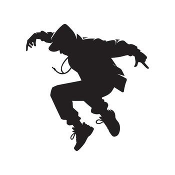 Hip Hop Dance Routine Highlighting Dynamic Movements and Urban Style vector