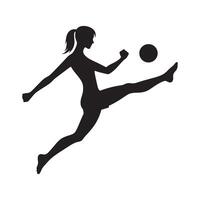 Football Player Kicking Ball with Dynamic Precision and Power During Field Play vector