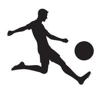 Powerful Kick by Football Player During Field Play Showcasing Skill and Precision vector