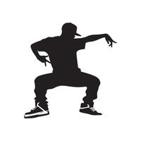 Dynamic Hip Hop Dancer Capturing Urban Energy and Rhythmic Talent on a Bright Stage vector