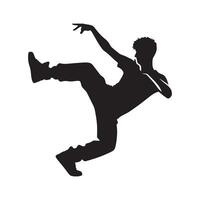 Freestyle Dance Artistry in Motion with Emphasis on Creative Expression and Graceful Choreography on Stage vector