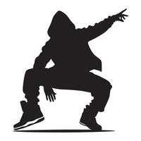 Hip Hop Dance Performance Highlighting Urban Rhythm and Dynamic Movements on a Vibrant Stage vector