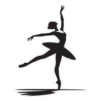 Elegant Ballet Dancer Captured Mid-Performance Emphasizing Fluid Motion and Graceful Ballet Movement in Studio vector
