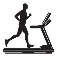 Man Running on Treadmill vector