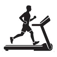 Man Running on Treadmill vector