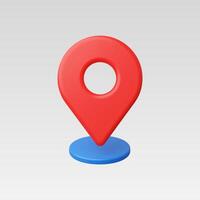 3d Realistic Location map pin gps pointer marker illustration vector