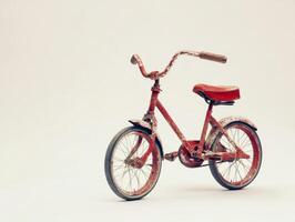 retro, rusted bicycle on white background photo
